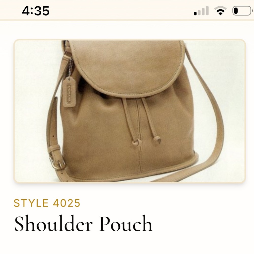 Vintage COACH Black Leather Shoulder Pouch Bag - Picture 9 of 11
